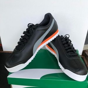 PUMA Men's Roma Classic Gum Sneaker - Black/Quarry